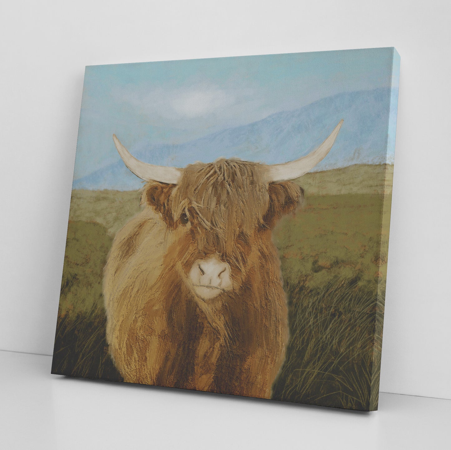 Highlander Cow, Pastel technique