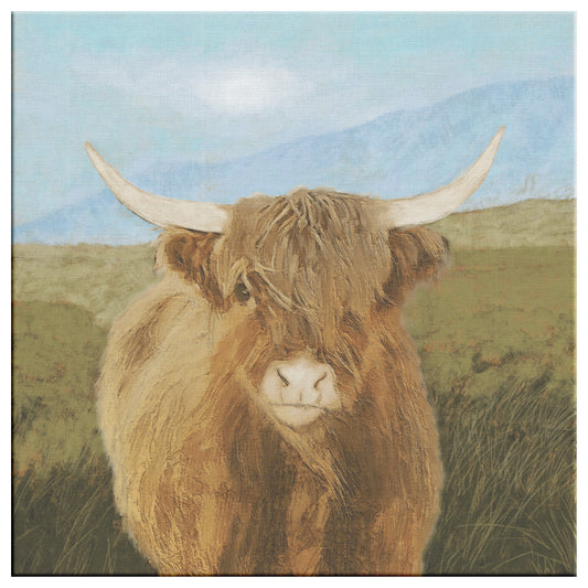 Highlander Cow, Pastel technique