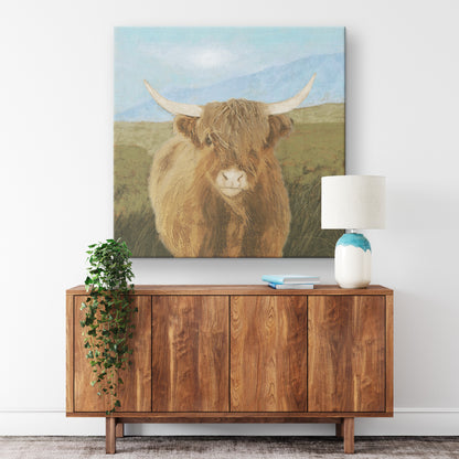 Highlander Cow, Pastel technique